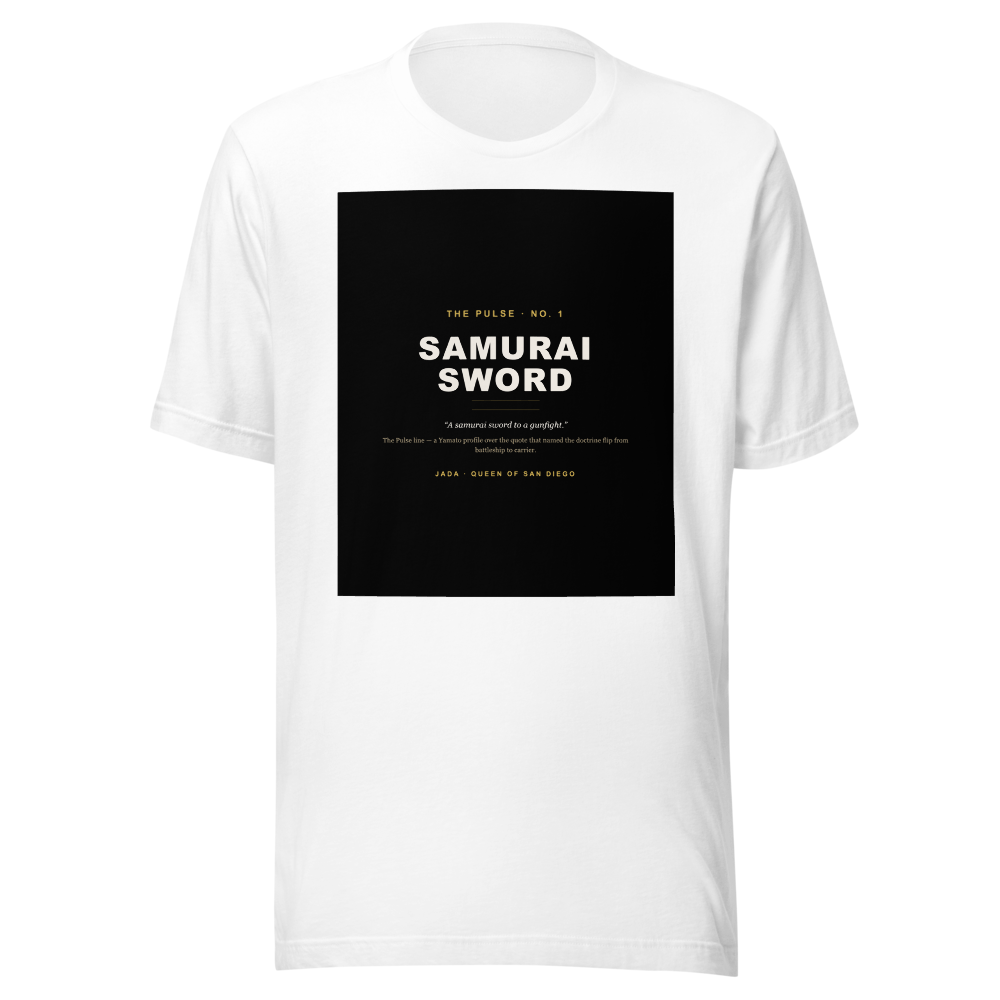 Samurai Sword Quote tee mockup